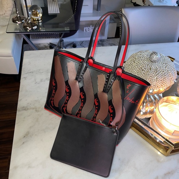 Christian Louboutin Handbags - New Christian Louboutin Walk A Mile in My Shoes Cabata Small Grained Leather Bag